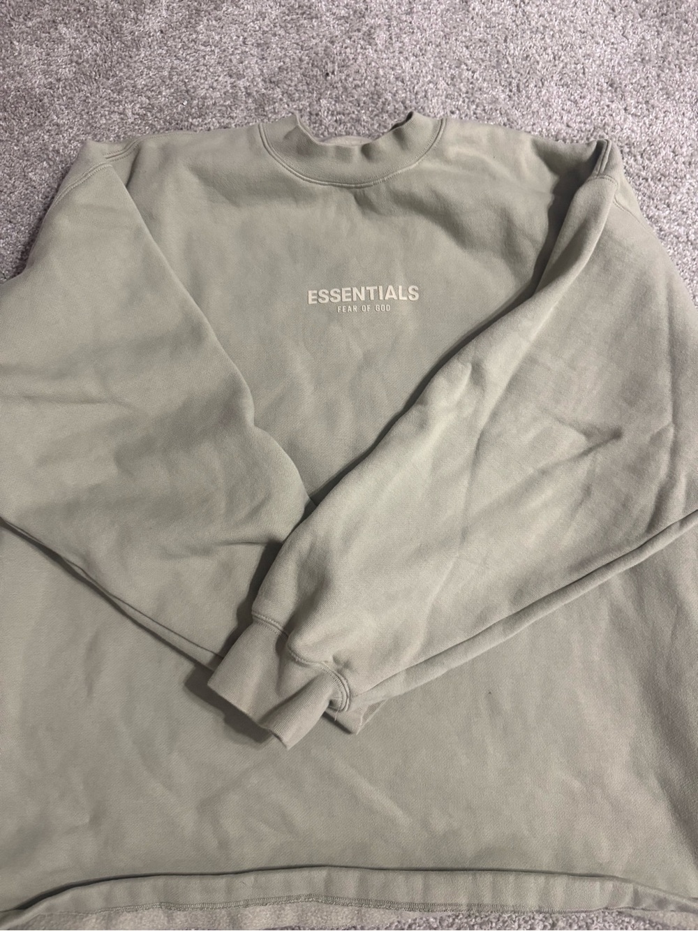 Fear of God ESSENTIALS Sage Green Crewneck Sweatshirt